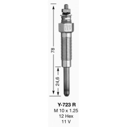 CANDELETTA Y723R UT - NGK - Candele e soppressore - Jardinaffaires 