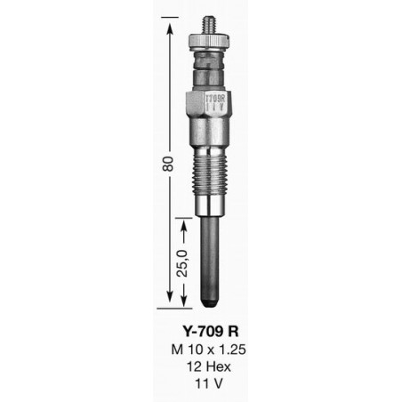GLOW PLUG Y709R UT - NGK - Spark plug and suppressor - Jardinaffaires 