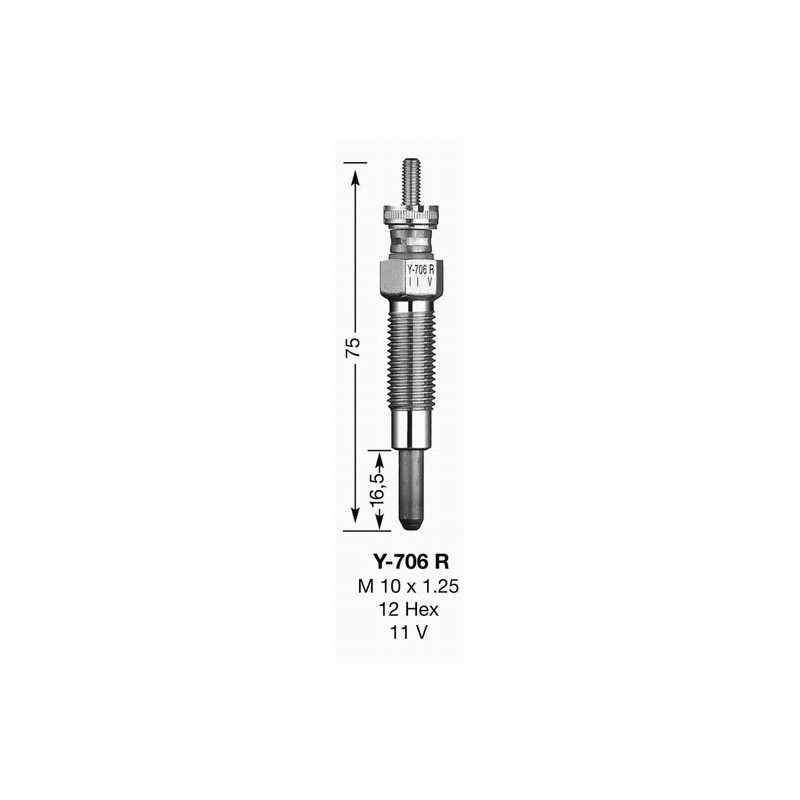 PREHEATING GLOW PLUG Y706R UT