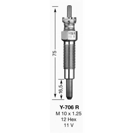 BOUGIE DE PRECHAUFFAGE Y706R UT