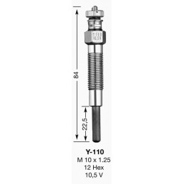 CANDELETTA Y110 UT - NGK - Candele e soppressore - Jardinaffaires 