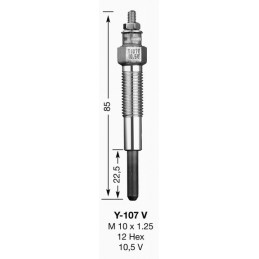 BUJÍA INCANDESCENTE Y107V UT - NGK - Vela y supresor - Jardinaffaires 