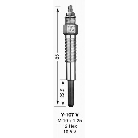 BOUGIE DE PRECHAUFFAGE Y107V UT - NGK - Bougie et antiparasite - Jardin Affaires