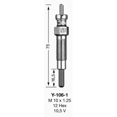 BOUGIE DE PRECHAUFFAGE Y1061 UT - NGK - Bougie et antiparasite - Jardin Affaires