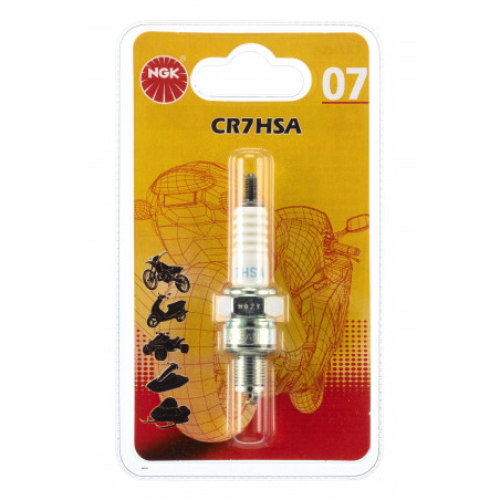 CANDLE CR7HSABL BL12RNO7 BLISTER - NGK - Candle and suppressor - Jardinaffaires 