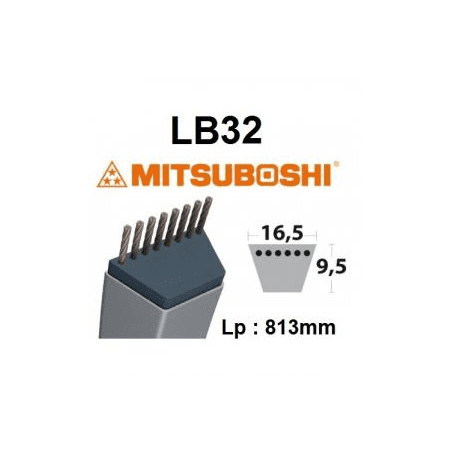 Courroie LB32 MITSUBOSHI - MITSUBOSHI - Courroie Mitsuboshi - Jardin Affaires 
