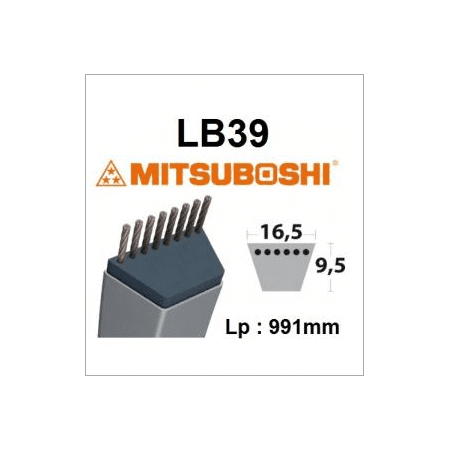 Courroie LB39 MITSUBOSHI - MITSUBOSHI - Courroie Mitsuboshi - Jardin Affaires 