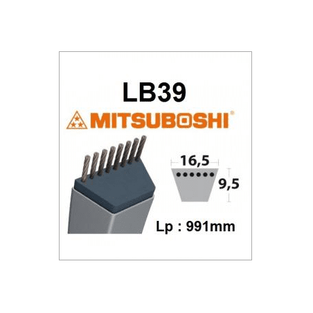 Courroie LB39 MITSUBOSHI - MITSUBOSHI - Courroie tondeuse - Jardin Affaires