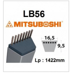 Courroie LB56 MITSUBOSHI - MITSUBOSHI - Courroie Mitsuboshi - Jardin Affaires 