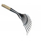 POLET lichte grasveger, 11 tanden, houten steel 1m10