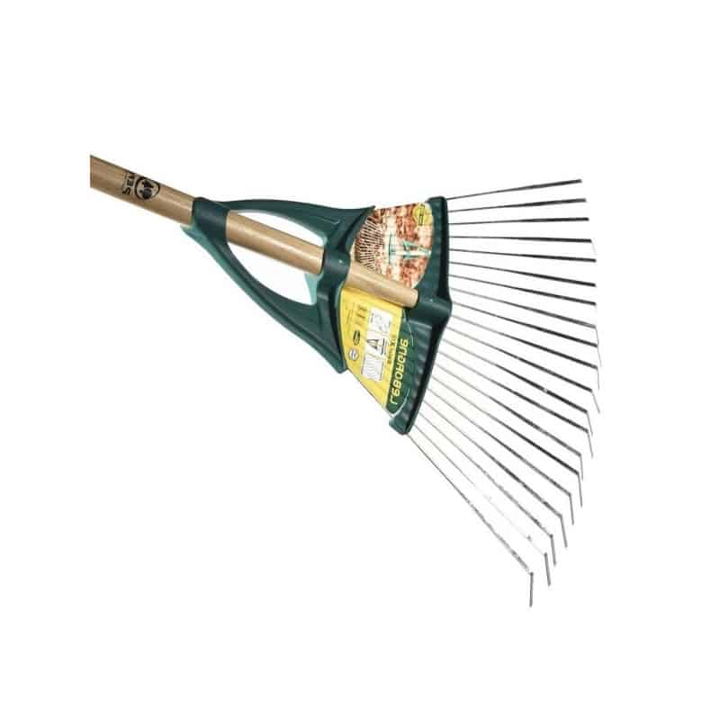 LEBORGNE Xfil gazonhark met 20 platte tanden en houten steel 1,50 m