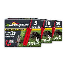 Piège à taupe Le Détaupeur recharge de 20 pétards - LE DÉTAUPEUR - Pièges anti-nuisibles - Jardin Affaires