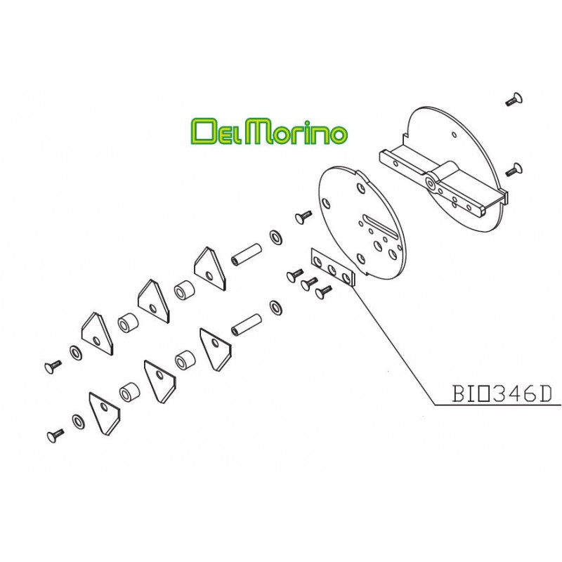 Lâmina para triturador de vegetação Delmorino Pugio, BIO346D Lâmina para triturador de vegetação Delmorino Pugio, BIO346D