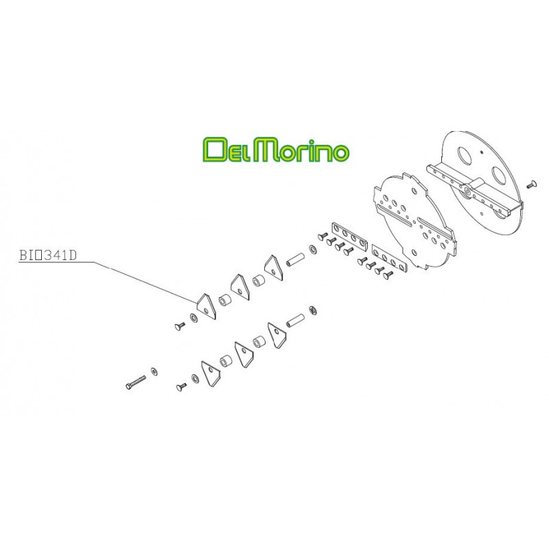 Maaiermesje voor vegetatieversnipperaar Delmorino Scutum, Pugio, BIO341D