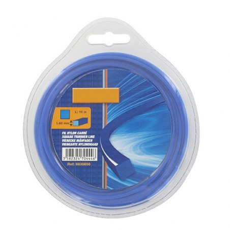 Filo quadrato in nylon Ø 1,3 mm per tagliabordi e decespugliatore (blister) - JARDIN AFFAIRES - Filo per decespugliatore - Jardi