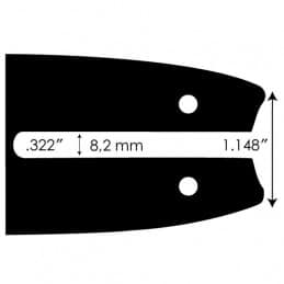 Guide tronçonneuse Oregon 180SDEA041 45cm - épaisseur de maillon - 1.3mm - OREGON - Guide pour tronçonneuse - Jardin Affaires 