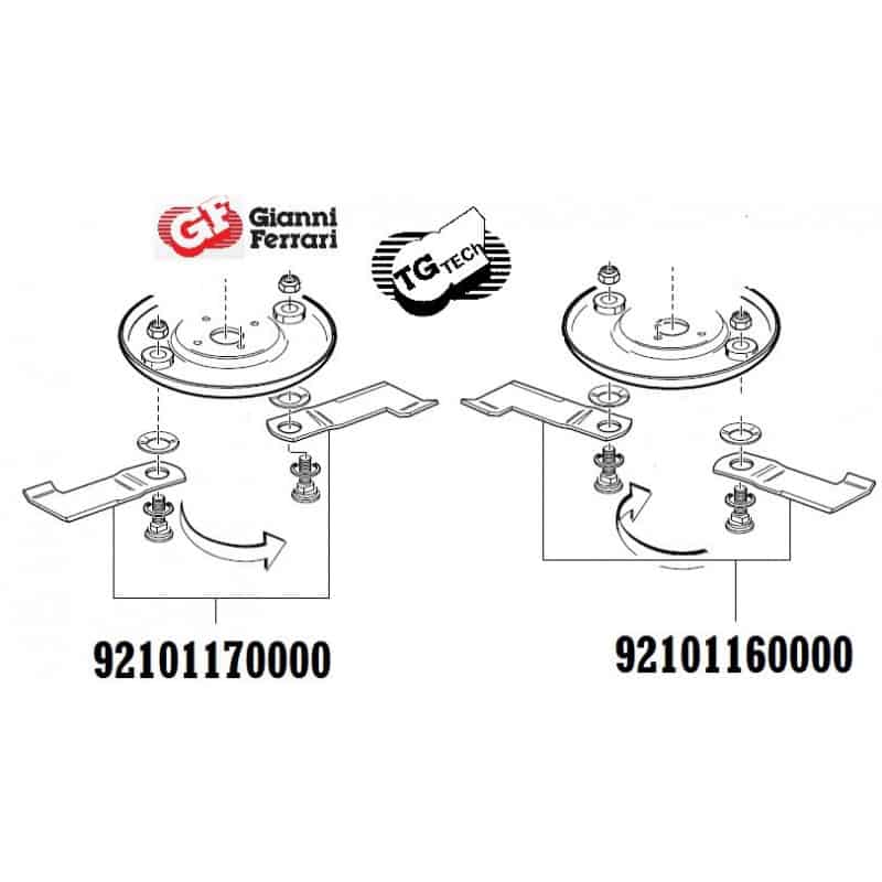 Set van 2 linker messen Gianni Ferrari / Bieffebi 92101160000 Set van 2 linker messen Gianni Ferrari / Bieffebi 92101160000