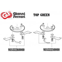 Kit de 2 lames gauches, Gianni Ferrari / Bieffebi 95532250000 - BIEFFEBI - Lame de tondeuse - Jardin Affaires