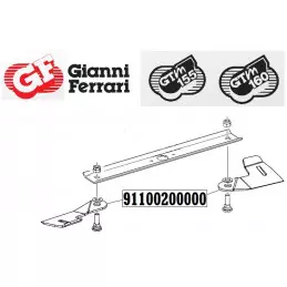 Kit de 2 lames gauches Gianni Ferrari / Bieffebi 91100200000 - BIEFFEBI - Lame de tondeuse - Jardin Affaires 