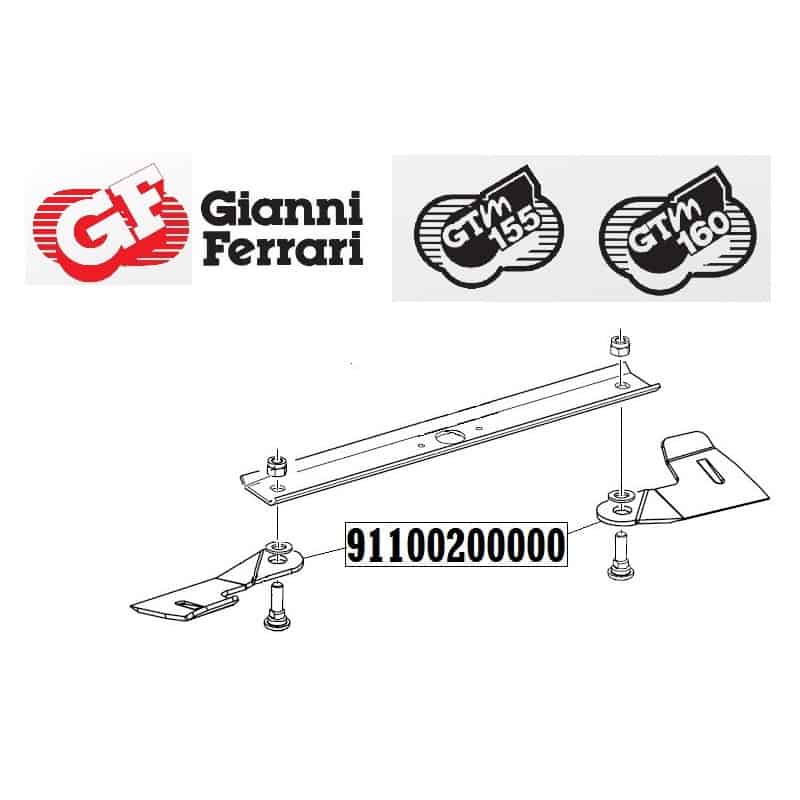 Kit de 2 lames  gauches Gianni Ferrari / Bieffebi 91100200000