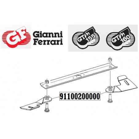 Kit de 2 lames  gauches Gianni Ferrari / Bieffebi 91100200000 - BIEFFEBI - Lame de tondeuse - Jardin Affaires