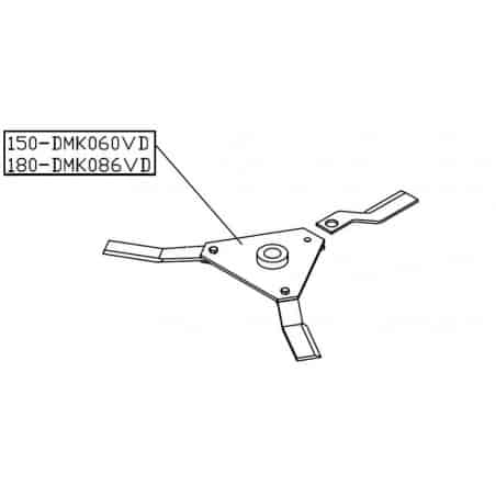 Palier de lame pour gyrobroyeur Delmorino DMK150/3 - DMK060VD - DEL MORINO - Palier de lame et accessoire - Jardin Affaires 