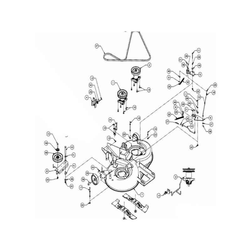 MTD PLATEAU DE COUPE COMPLET 92CM EJ. ARRIERE LT-5 913070006S, 913-070006-S 4049582788803