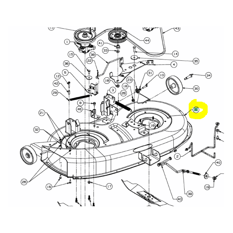 Plateau de coupe autoportées MTD 96cm éjection latérale 68304264CS