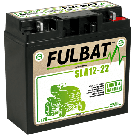 SLA 12-22 BATERIA IMPERMEÁVEL 12V 23,1 Ah 182-77-168 - / + - FULBAT - Bateria e célula - Jardinaffaires 