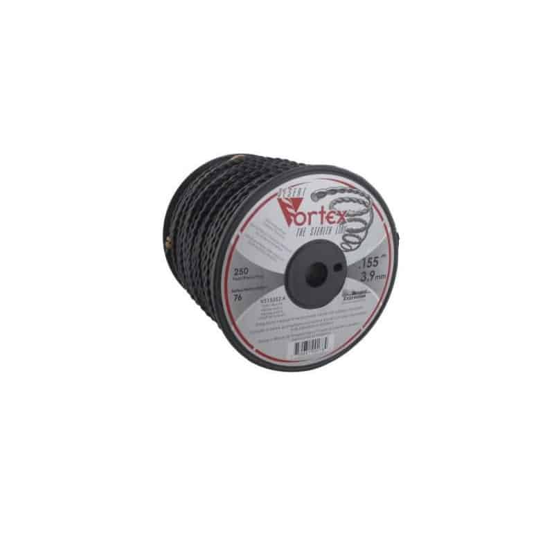 Fio de nylon vortex Ø 3,9 mm para roçadora em bobina de 76 metros