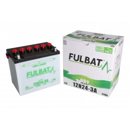 Batterie12N24-3A Acide fourni séparé12v 25,3 Ah 184-124-175 - / + - FULBAT - Batterie et pile - Jardin Affaires 