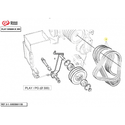 Courroie pour turbine, Gianni Ferrari / Bieffebi  00111980017