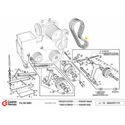 Cinghia per turbina, Gianni Ferrari / Bieffebi 00111980017 - BIEFFEBI - Cinghia originale - Jardinaffaires 