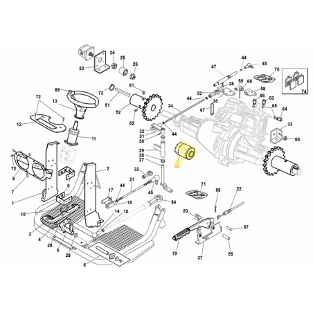 Filtre à huile pour transmission hydrostatique, Gianni Ferrari / Bieffebi  00777650055