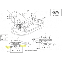 Kit de 2 lames droites Gianni Ferrari / Bieffebi 91100190000 - BIEFFEBI - Lame de tondeuse - Jardin Affaires 