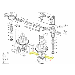 Kit de 2 lames  gauches Gianni Ferrari / Bieffebi 91100200000 - BIEFFEBI - Lame de tondeuse - Jardin Affaires