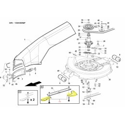 Kit de 2 lames  gauches Gianni Ferrari / Bieffebi 91100200000 - BIEFFEBI - Lame de tondeuse - Jardin Affaires 