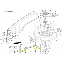 Kit de 2 lames  gauches Gianni Ferrari / Bieffebi 91100200000 - BIEFFEBI - Lame de tondeuse - Jardin Affaires