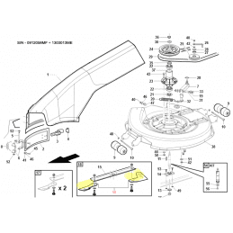 Kit de 2 lames  gauches Gianni Ferrari / Bieffebi 91100200000 - BIEFFEBI - Lame de tondeuse - Jardin Affaires 