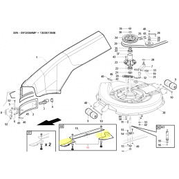 Kit de 2 lames  gauches Gianni Ferrari / Bieffebi 91100200000 - BIEFFEBI - Lame de tondeuse - Jardin Affaires