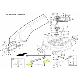 Kit de 2 lames  gauches Gianni Ferrari / Bieffebi 91100200000 - BIEFFEBI - Lame de tondeuse - Jardin Affaires 