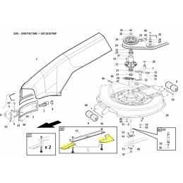 Kit de 2 lames  gauches Gianni Ferrari / Bieffebi 91100200000 - BIEFFEBI - Lame de tondeuse - Jardin Affaires