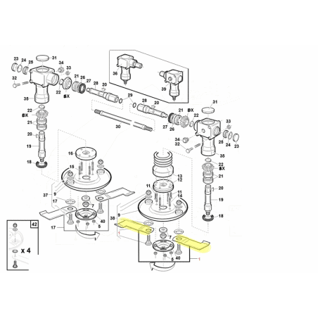 Ensemble de 2 lames gauches Gianni Ferrari / Bieffebi 92101160000