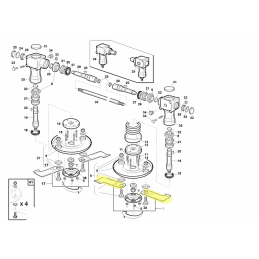 Kit 2 lames gauches Gianni Ferrari / Bieffebi 92101160000 - BIEFFEBI - Lame de tondeuse - Jardin Affaires 