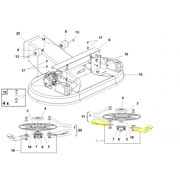 Kit 2 lames gauches Gianni Ferrari / Bieffebi 92101160000 - BIEFFEBI - Lame de tondeuse - Jardin Affaires 