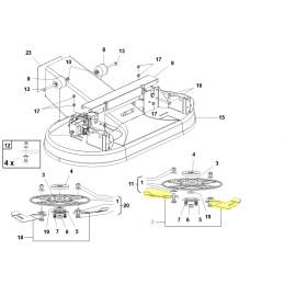 Ensemble de 2 lames gauches Gianni Ferrari / Bieffebi 92101160000 - BIEFFEBI - Kit lame - Jardin Affaires