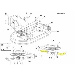 Ensemble de 2 lames gauches Gianni Ferrari / Bieffebi 92101160000 - BIEFFEBI - Kit lame - Jardin Affaires