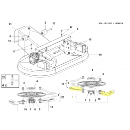 Ensemble de 2 lames gauches Gianni Ferrari / Bieffebi 92101160000 - BIEFFEBI - Kit lame - Jardin Affaires