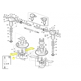 Kit 2 straight blades Gianni Ferrari / Bieffebi 92101170000 - BIEFFEBI - Mower blade - Garden Business 