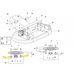 Kit 2 lames droites Gianni Ferrari / Bieffebi 92101170000 - BIEFFEBI - Lame de tondeuse - Jardin Affaires 